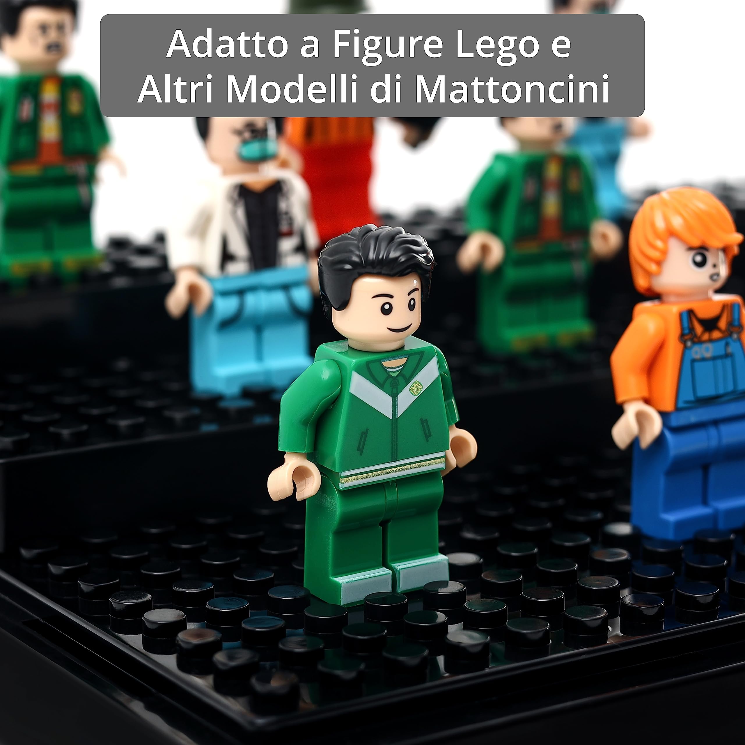 Winter Shore Vetrina Acrilico a 3 Livelli [Set da 2] - Vetrina Modellini per Mini Figure di Azione e Modelli di Blocchi da Costruzione - Teca Espositiva Antipolvere con Base Compatibile con Blocchi