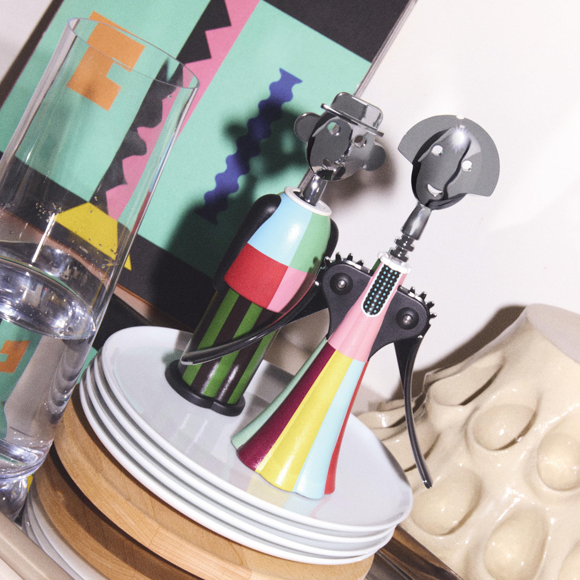 Alessi Alessandro M. Parade AM23A 30 - Cavatappi di Design, in AlkiPaper® e Zama Cromata, Multicolore