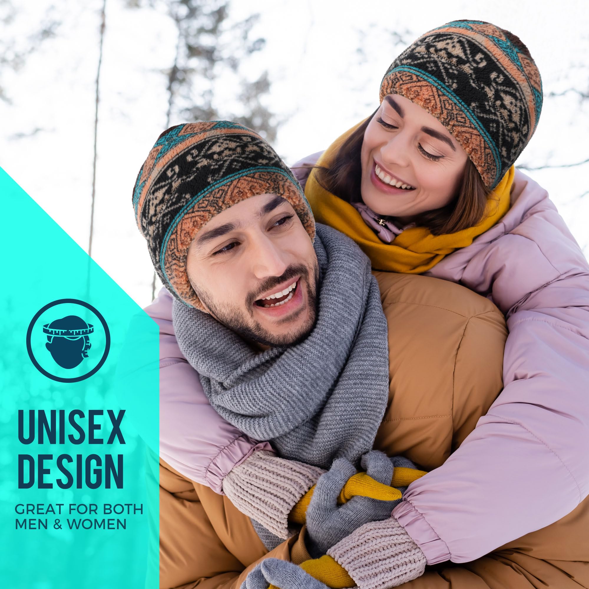 WTACTFUL Fleece Winter Warm Thermal Watch Cap - Mens Womens Skull Beanie Hat for Running Skiing Hiking Snowboarding #1