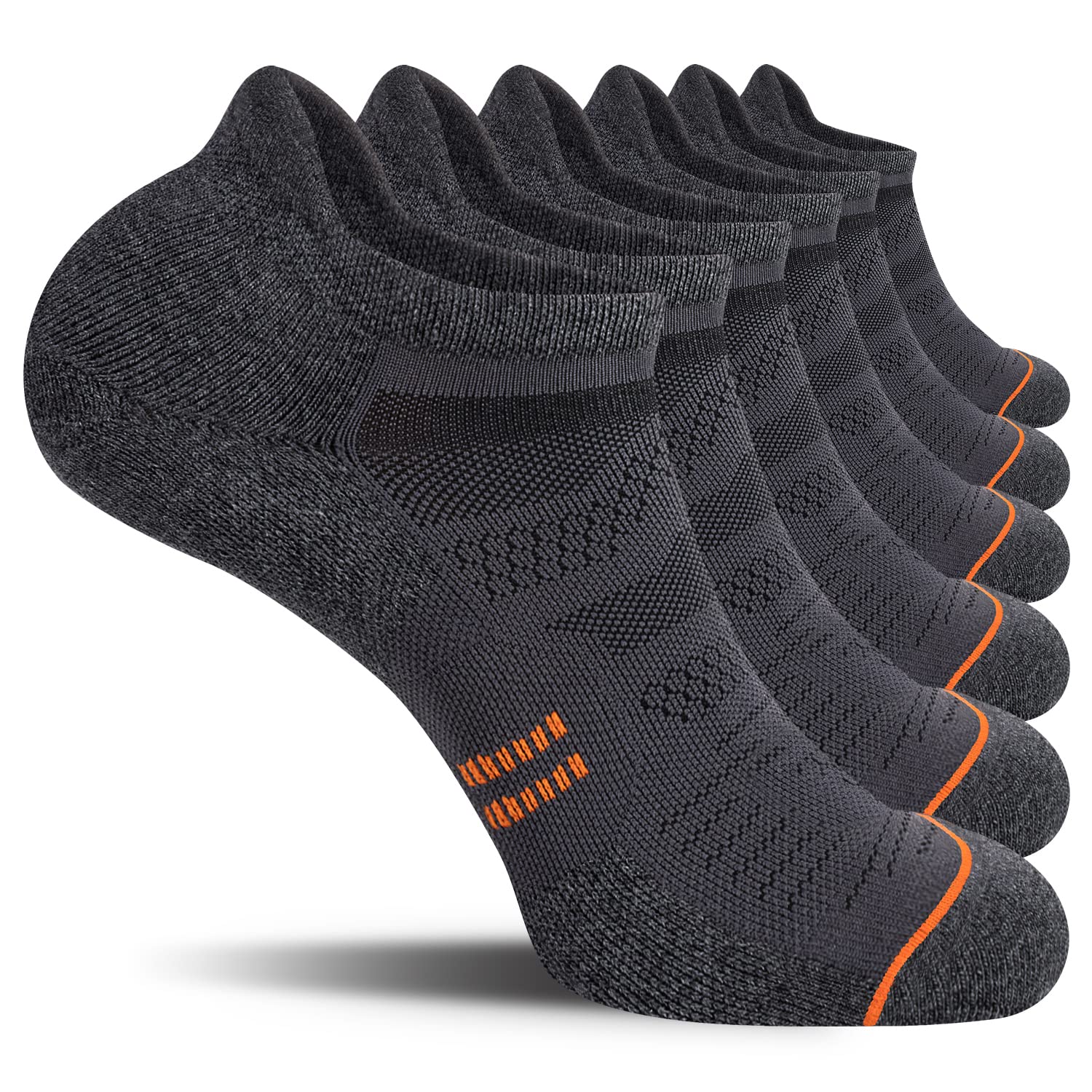Sponsored Ad - 6 Pack Men's Running Ankle Socks with Cushion, Low Cut Athletic Sport Tab Socks