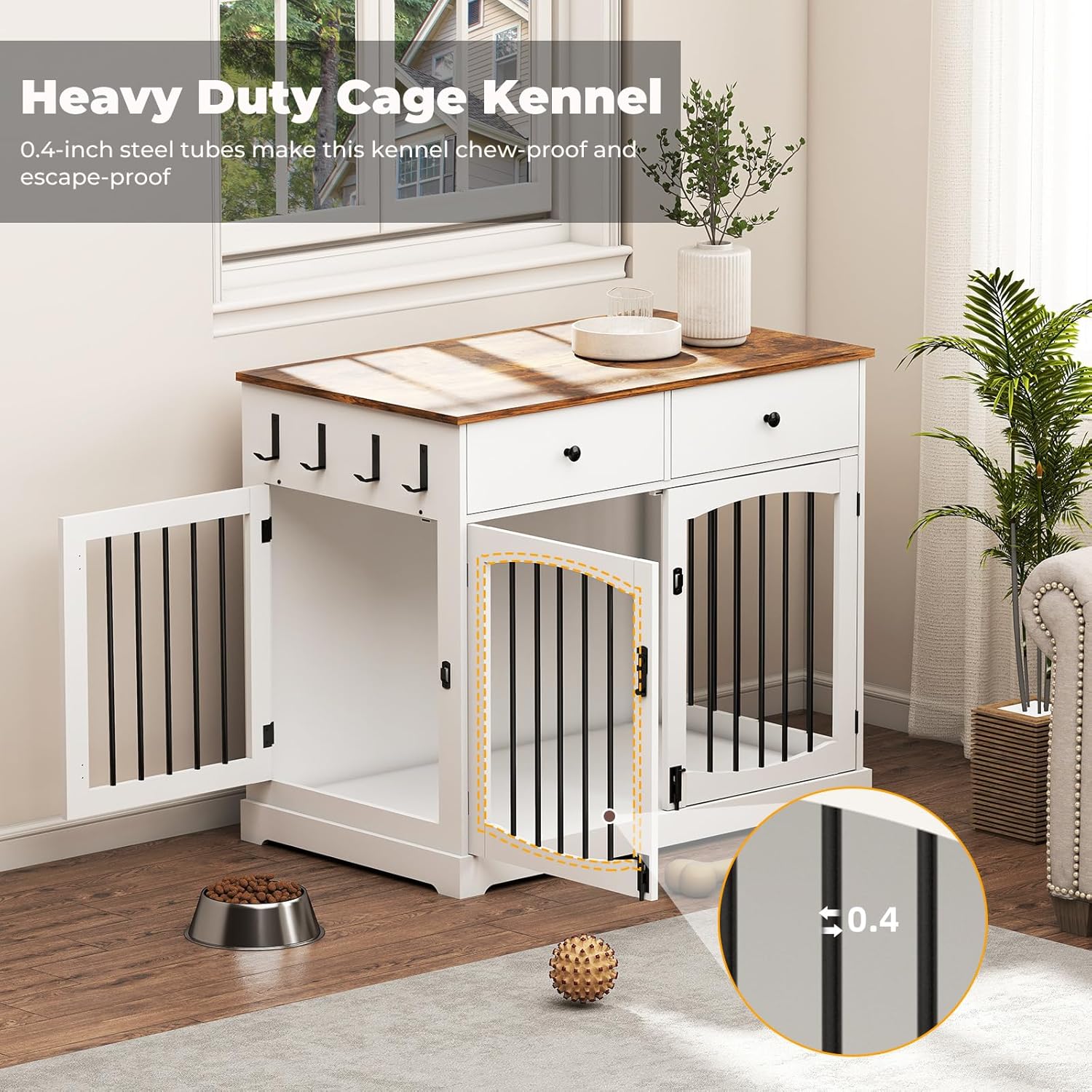 Stylish & Functional: The Ultimate 40" Wooden Dog Crate Furniture Review