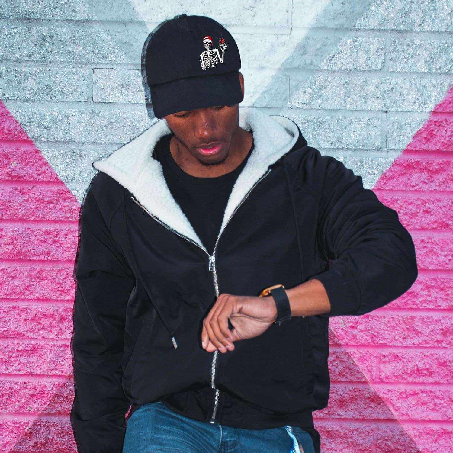 Flat Bill Hats for Men Black Snapback Hats for Men Adjustable Baseball Cap Fitted Cool Hip Hop Hat - Image 7