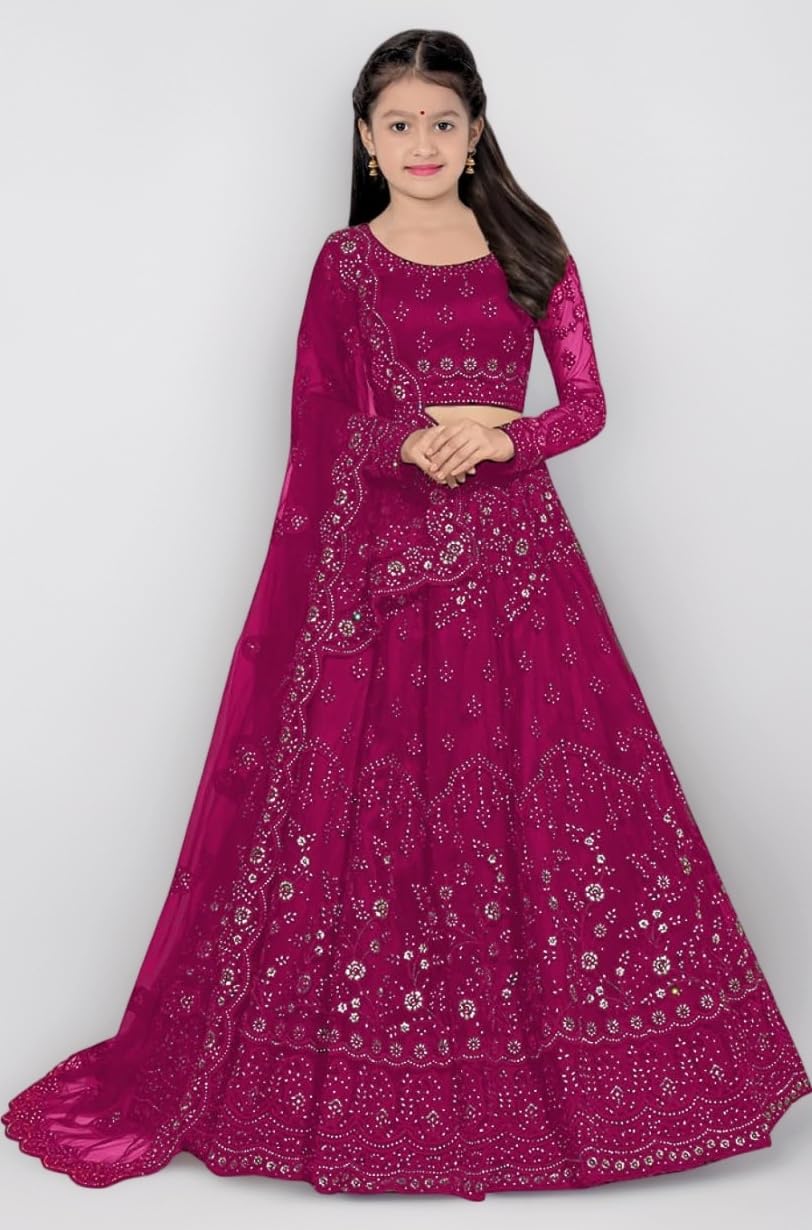Girls Lehenga Choli Embellished Lehenga | Choli & Dupatta Set