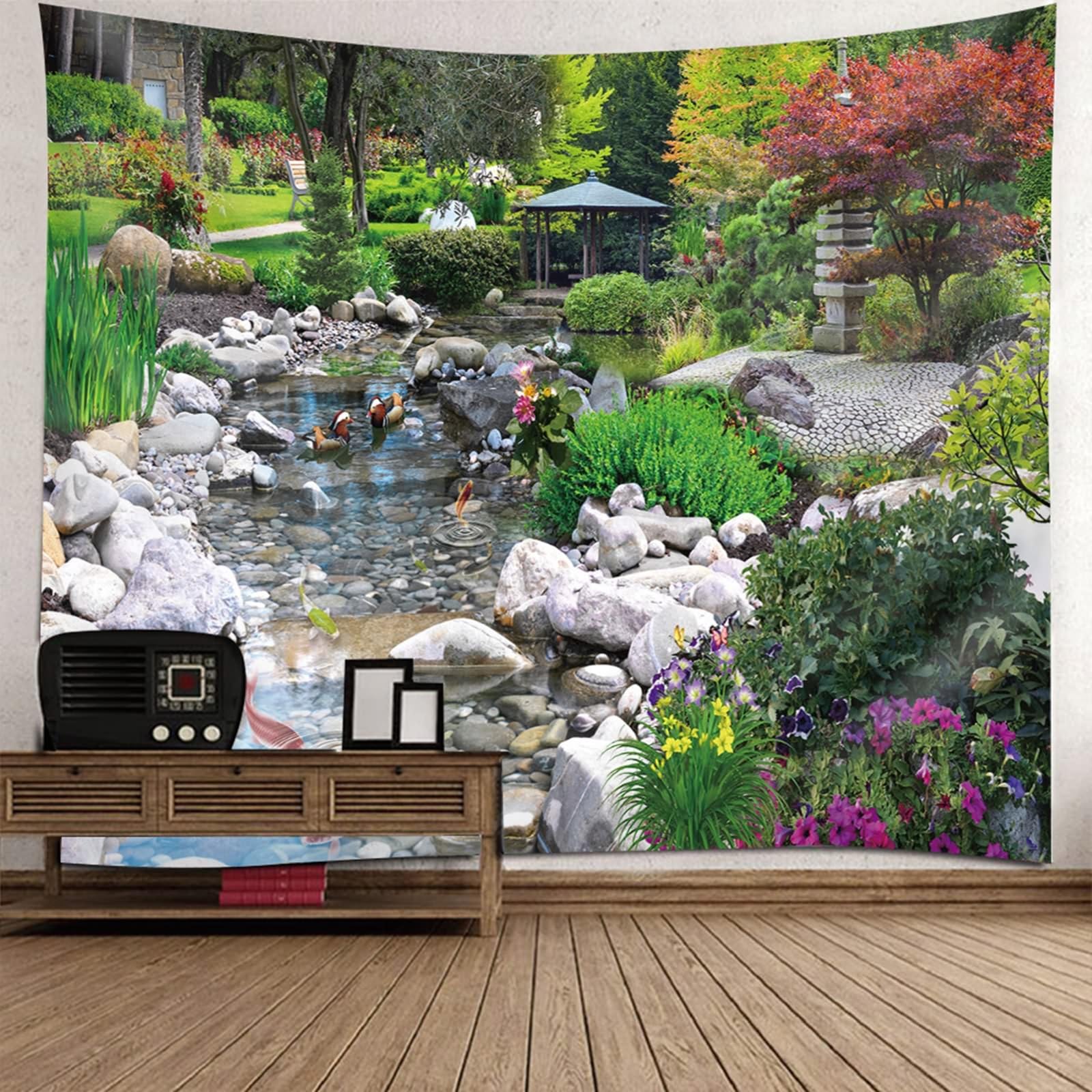 Tapiz moderno de 260 x 240 cm, para colgar en la pared, para dormitorio, salón, multicolor