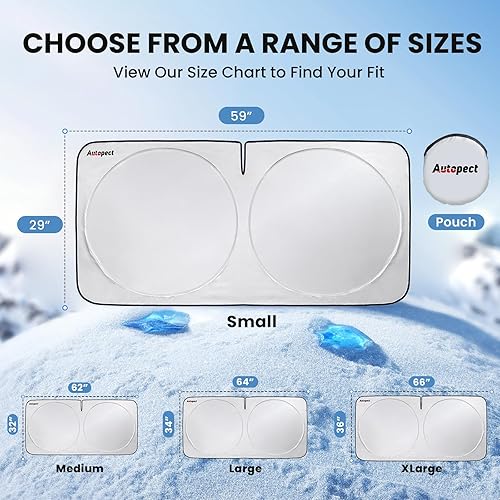 Miniatura 4 de Parasol reflectante para parabrisas de automóvil con recorte de espejo, bloquea el 99% de los rayos UV y mantiene el vehículo fresco, se adapta a