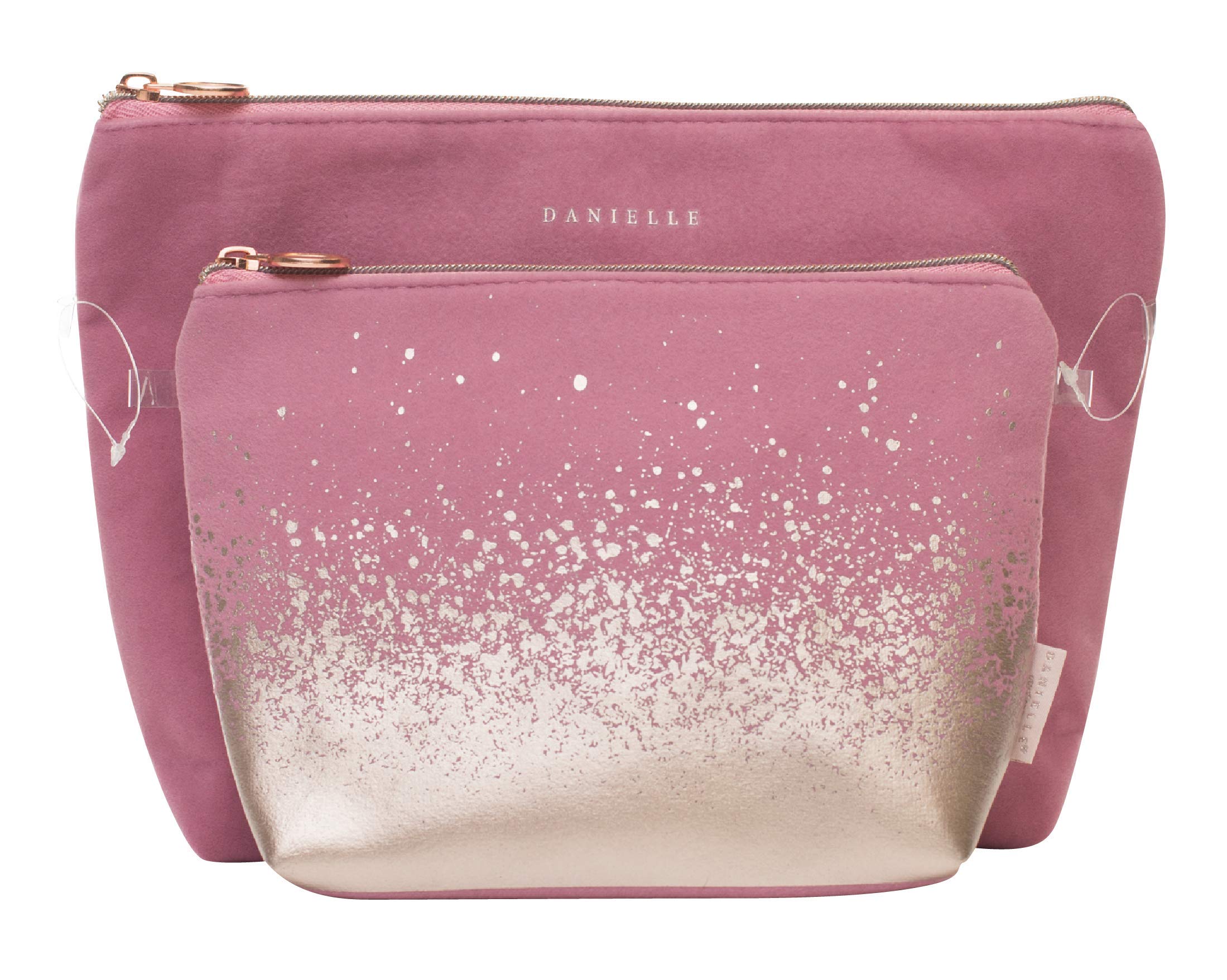 Danielle Creations Maniküre-Set, Samt Splash – Powder Pink + Rose Gold, 6-teiliges Nagelpflege-Set