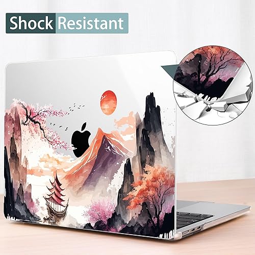 Miniatura 6 de Compatible con MacBook Air de 15 pulgadas, modelo M2 Chip 2023 A2941, funda rígida con protector de pantalla + cubierta de teclado y tapón