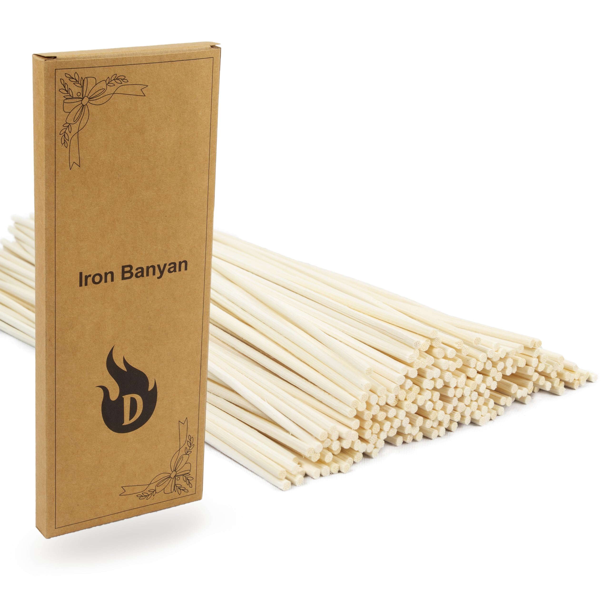 Iron Banyan 120PCS Reed Diffuser Sticks 7.5in/19CM Diffuser Sticks Diffuser Reeds Replacements Sticks for Home,SPA (Natural)