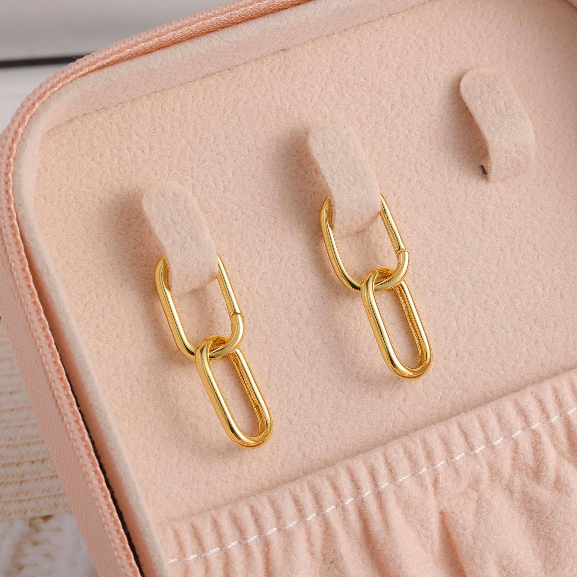 ALEXCRAFT Orecchini Donna Cerchio Ago Argento 925 Geometrici 14K Oro Placcato