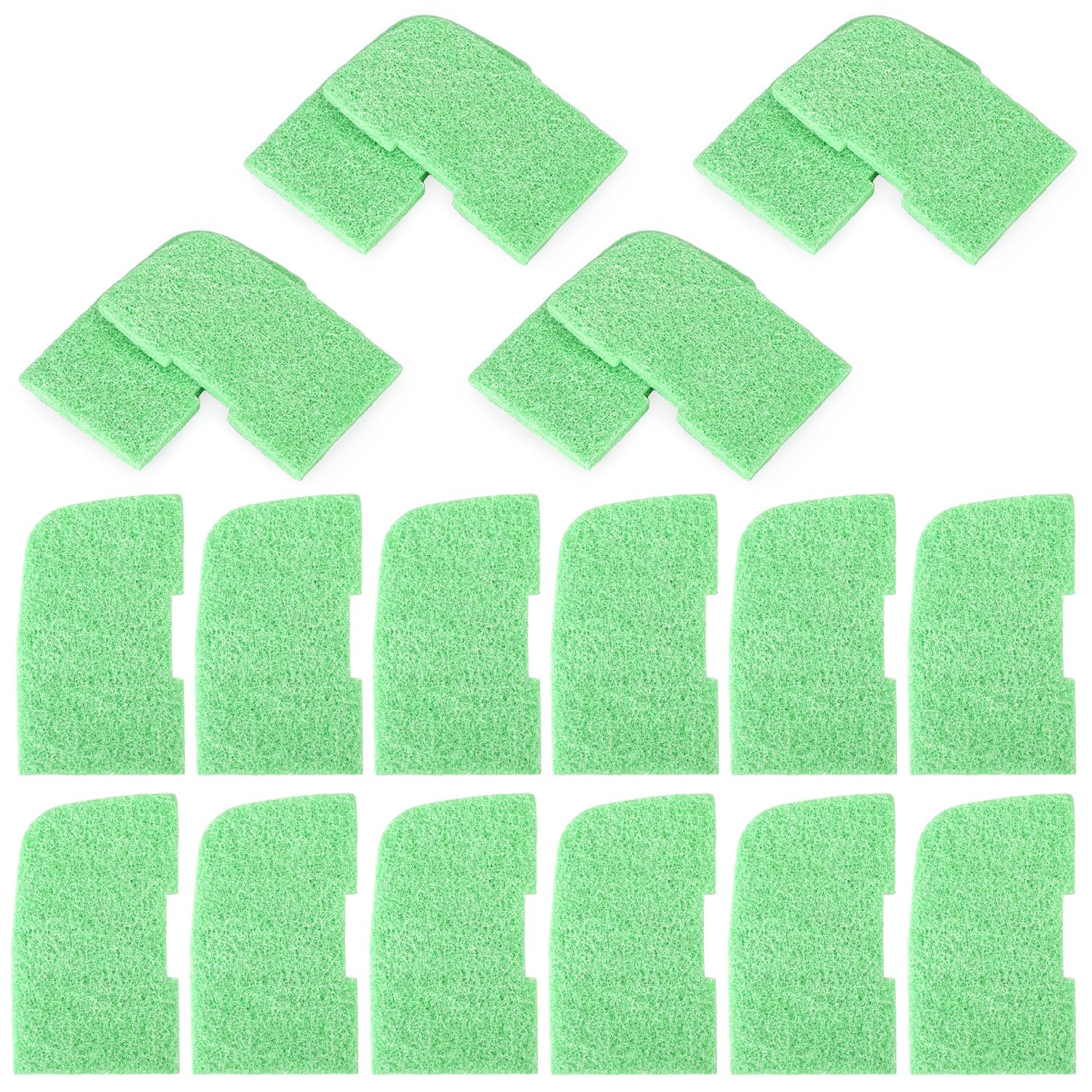 Gosknor 20 Piezas Almohadillas Removedoras de Fosfatos, Almohadilla Filtro de reemplazo para Medio Canister Filtros Acuario para Fluval 306/307/406/407 (Verde)