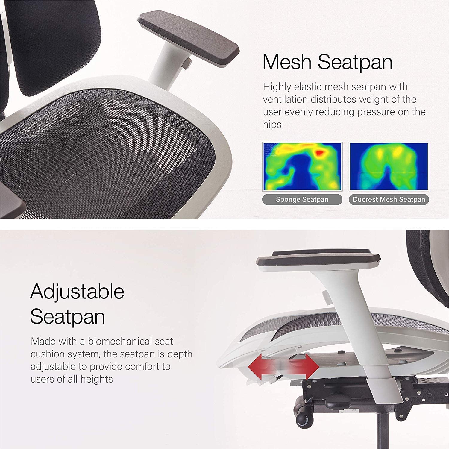 【DUOREST Alpha】 DualBack Home Office Desk Chairs Ergonomic Office