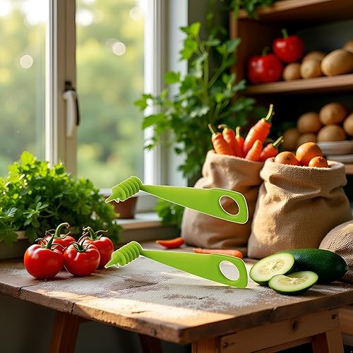 Miniatura 3 de 2 piezas de cortador verde manual tornillo espiral rebanador patata zanahoria pepino verduras cuchillo espiral accesorios de cocina herramientas