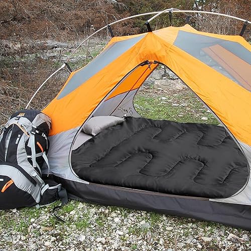 Miniatura 5 de Paquete de 10 sacos de dormir para adultos en clima frío a granel para personas sin hogar, 4 estaciones, cálidos o fríos, ligeros, para interiores y