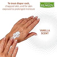 Vista 3 de Medline Remedy Crema protectora de piel con óxido de zinc clínico (tubo de 4 oz), aroma a vainilla, crema para sarpullido de pañales, cuidado