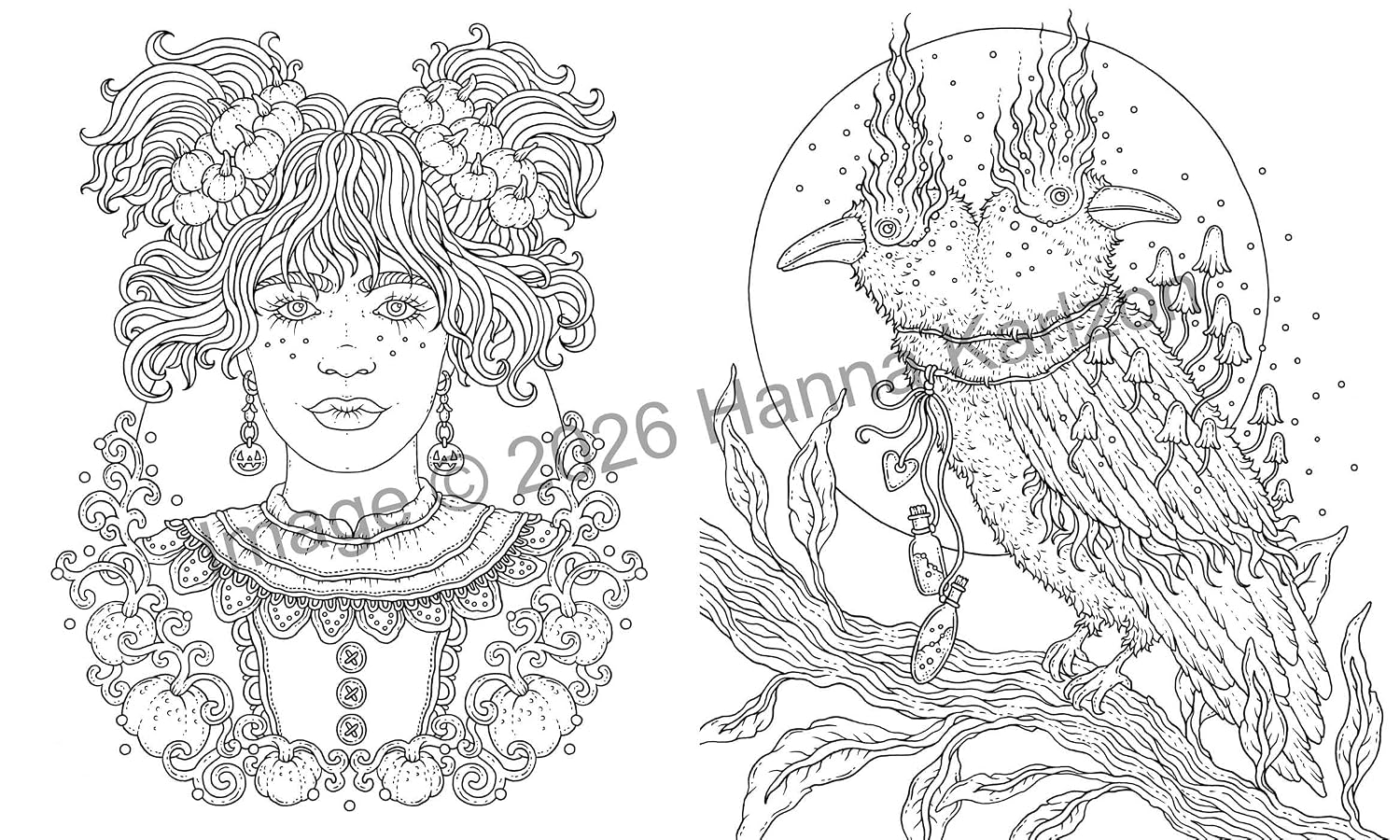 Halloween: Hardcover adult coloring book featuring thick, high-quality paper (Hanna Karlzon)