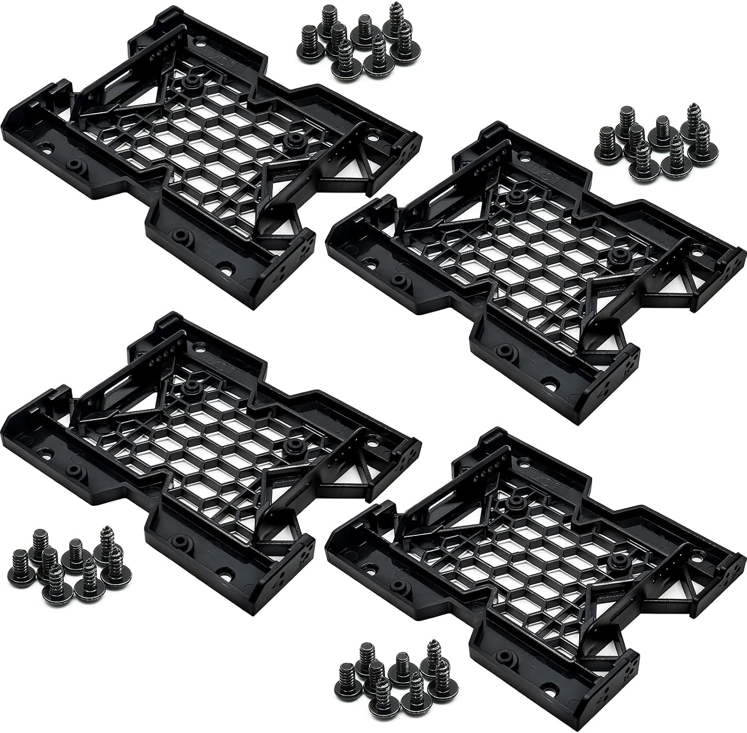 Uenhoy 4 Pcs 2.5“ or 3.5” to 5.25“ SDD HDD Mounting Bracket, Hard Disk Drive Bays Holder Adapter Computer Case Adapter for PC