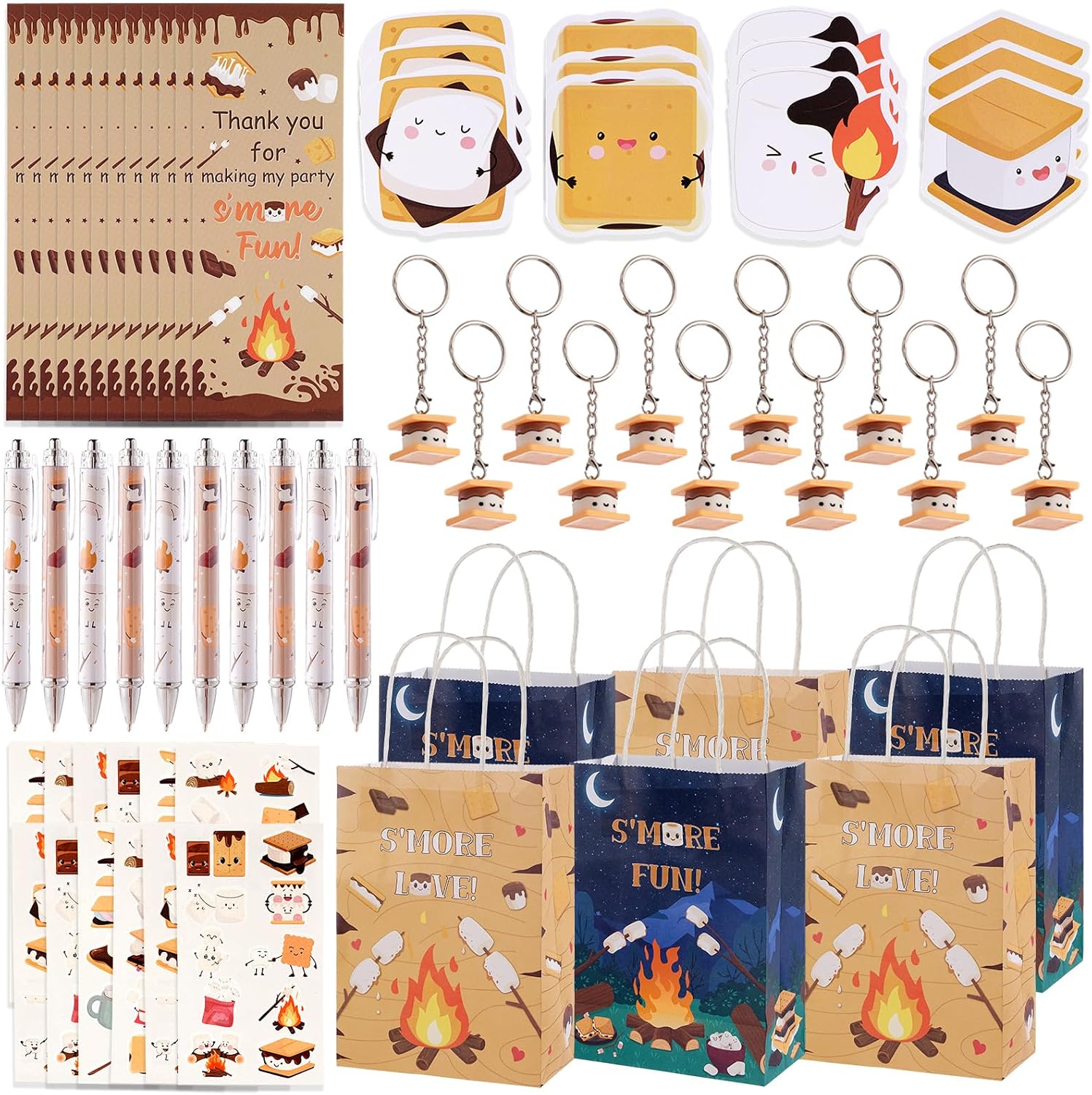 Vanblue 84 Pcs S'more Marshmallow Appreciation Gifts Camping Party Favors