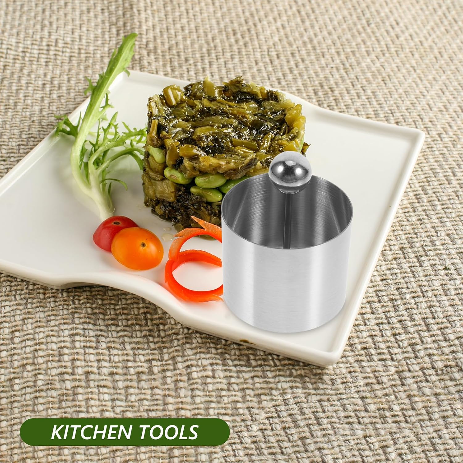 Cabilock Stainless Steel round Food Mold for Western Dishes and Plating | Silver Finish, Multifunctional Kitchen Tool, Elegant Design, Built to Last for Frequent Use