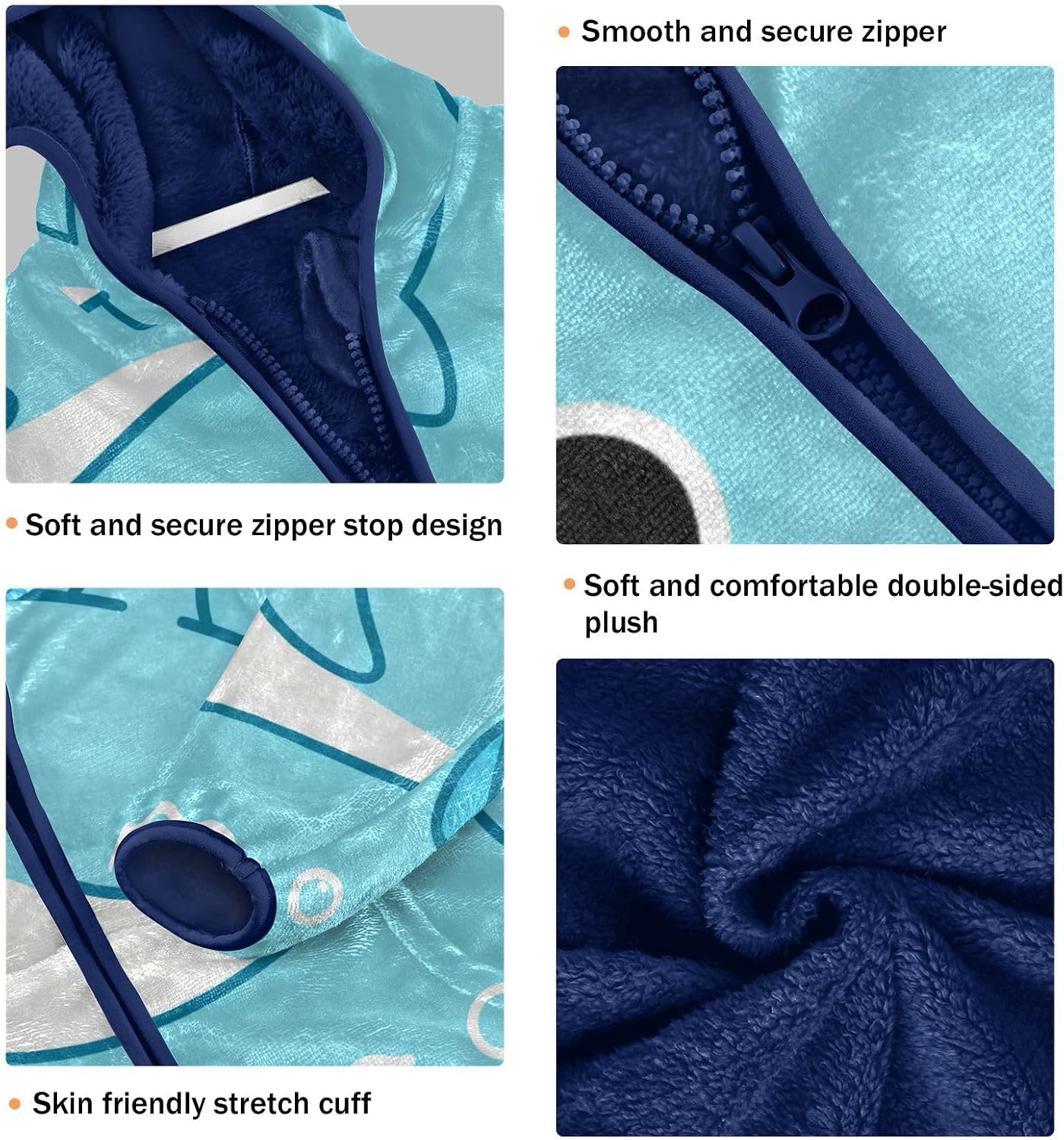 Cute Blue Dolphin Toddler Fleece Zip Up Lightweight Zip Up Navy Blue Baby Boy Clothes