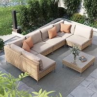 7-Piece Grand Patio Wicker Patio Furniture Set