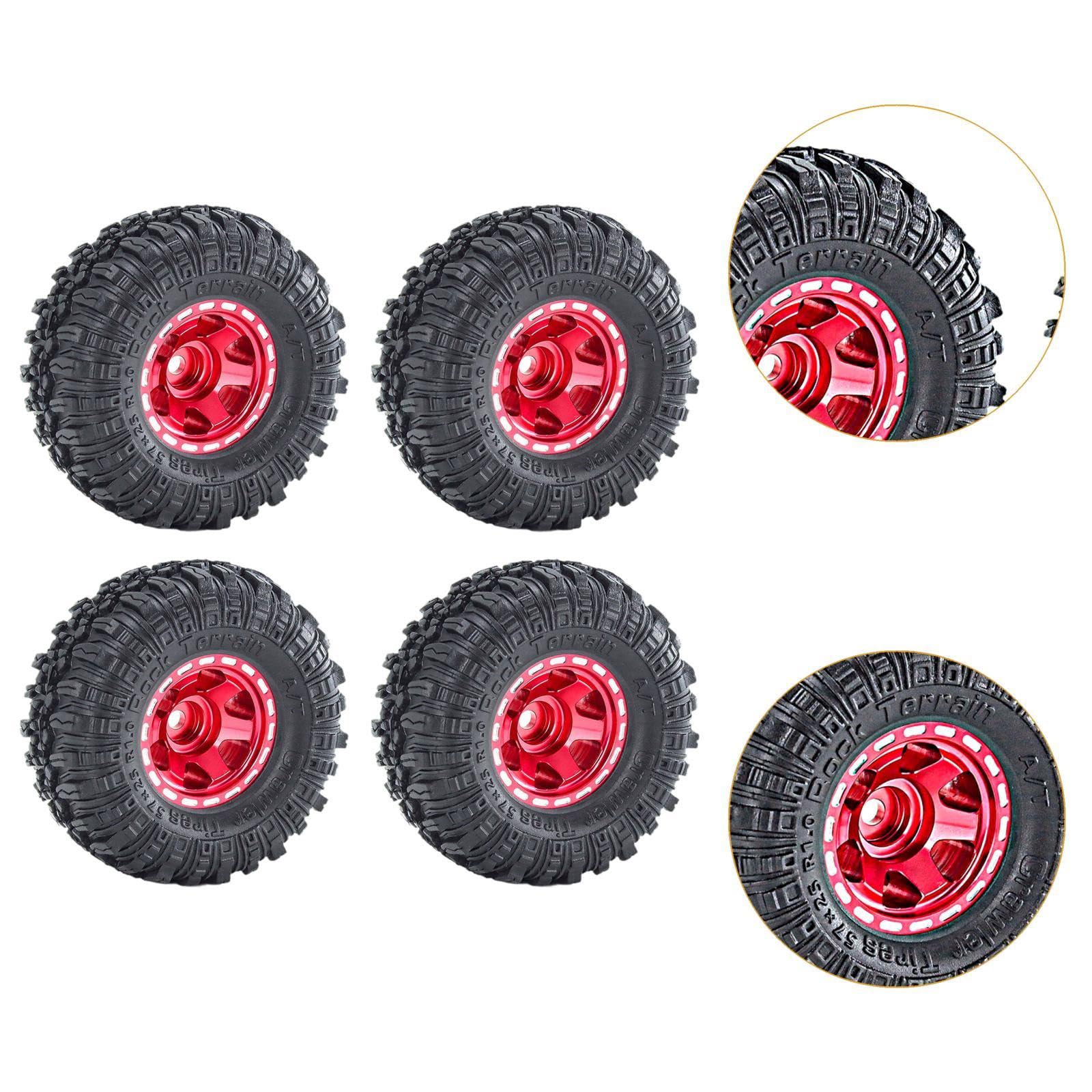 Amazon.co.jp: CoudarTitie RCクローラー用1.0インチホイールタイヤ4個