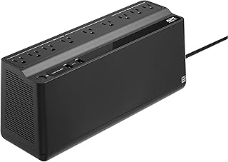 APC UPS Battery Backup & Surge Protector with USB Charger, 850VA, Back-UPS (BE850M2), Black