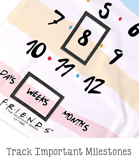 Miniatura 5 de LOGOVISION Friends Baby Milestone - Manta de 36 x 58 pulgadas, sofá central Perk, unisex para bebé niño y niña