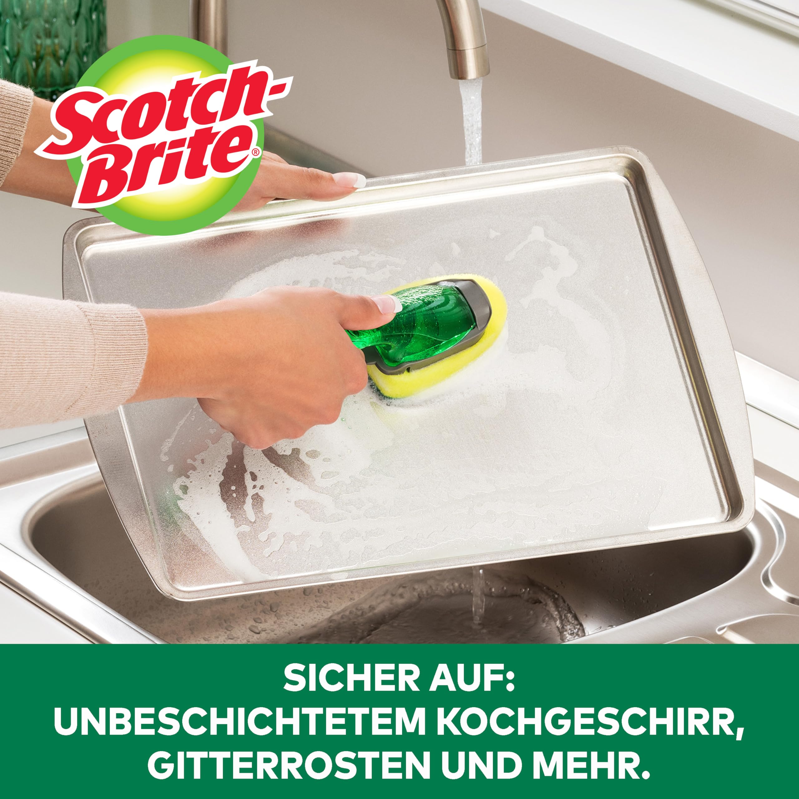 Scotch-Brite Ersatz-Reinigungsschwämme extra stark für Dishwand, 24 Stück - Reinigt kraftvoll und effektiv