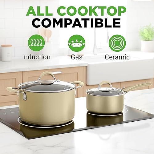 Miniatura 4 de NutriChef Juego de 20 utensilios antiadherentes para hornear y utensilios de cocina, utensilios que incluyen ollas y sartenes para hornear hechos