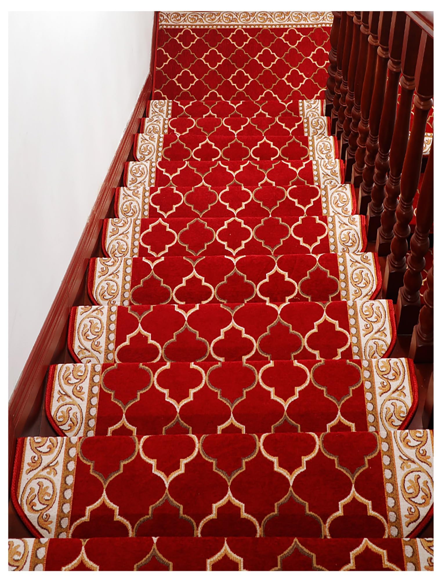 Tapis d'escalier autocollant décoratif pour escalier, motif bullno, 26 x 80 cm