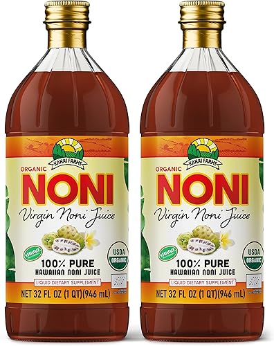 Virgin Noni Juice  100% puro orgánico Hawaiian Noni Juice  32 oz botella de vidrio, 2