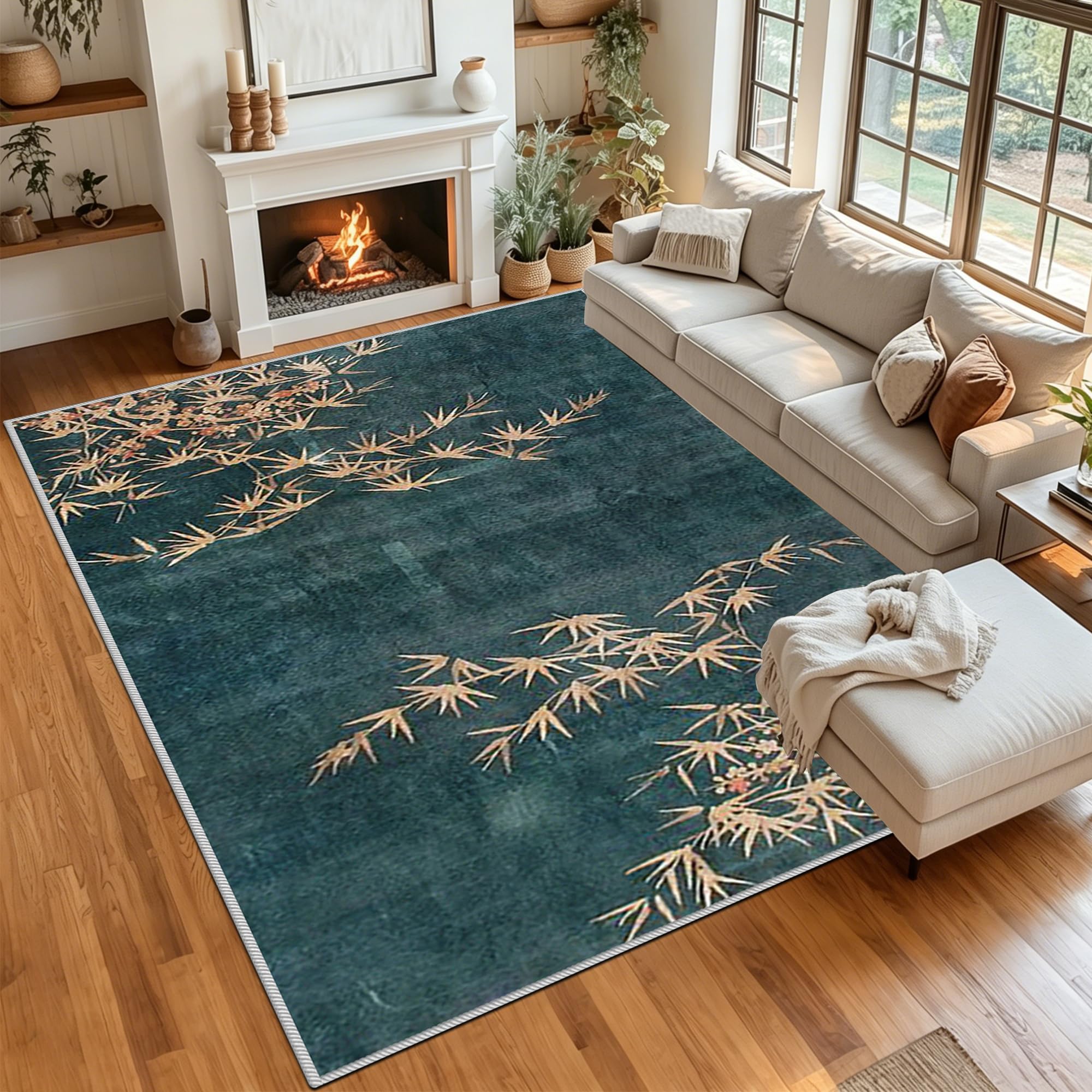 Tapis de salon lavable et antidérapant 90x140 cm pour cuisine et chambre