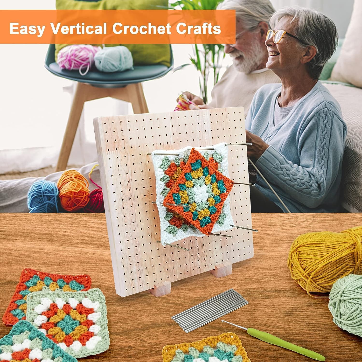 Tavola di blocco per Granny Square, 23,5 x 23,5 c Granny Square