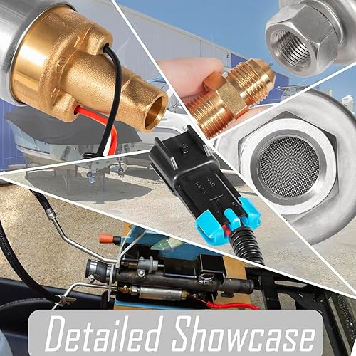 Miniatura 5 de 8M0125852 Kit de bomba de combustible y enfriador compatible con motores V-6 y V-8 Mercruiser Efi, repuesto 8M0125852,861156A03