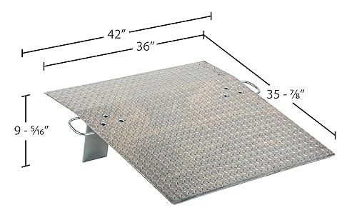 Miniatura 4 de Vestil AH-3636 Placa de muelle para camión de mano, aluminio, capacidad de 700 libras, 36 pulgadas de largo x 36 pulgadas de ancho utilizable x 516