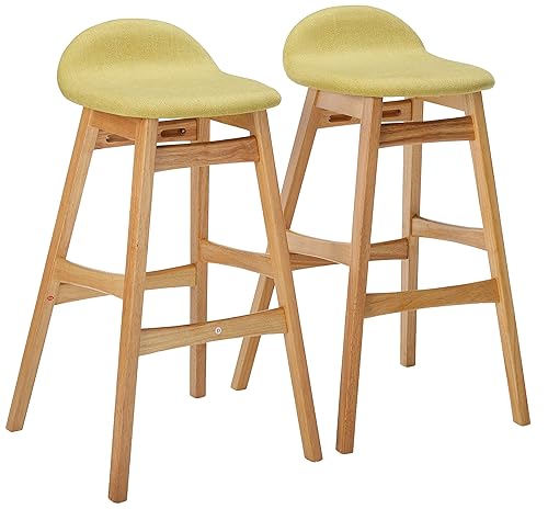 Christopher Knight Home Moria Fabric / Oak Finish Bar Stools,