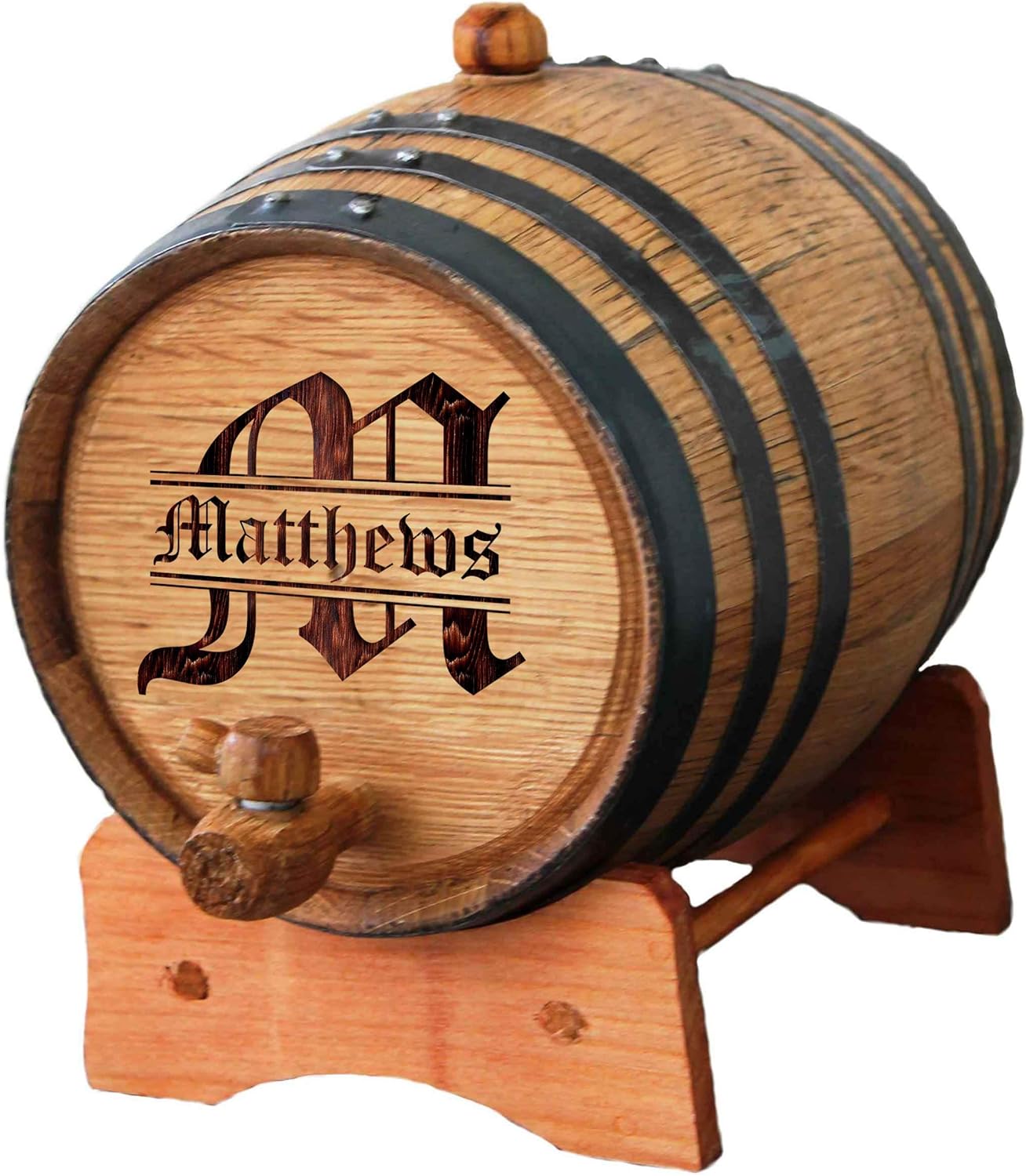 My Personal Memories Custom Engraved and Personalized Whiskey Wine Scotch Bourbon Mini Oak Barrel - Complete Aging Kit - MPM Styles (3 Liter)