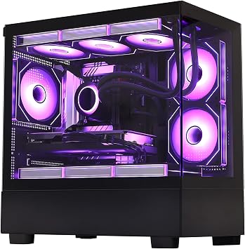 Sunshine Gaming PC- Intel Core i5-12600K 10-Core (6P+4E) 3.7 GHz, RTX 5060 8GB, 32GB DDR5 6000MHz RAM,1TB PCIe SSD, WiFi & Bluetooth - Windows 11 Desktop Computer -Black