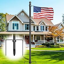 1.3" Large Diameter Heavy Duty 10 FT Flag Pole in Ground