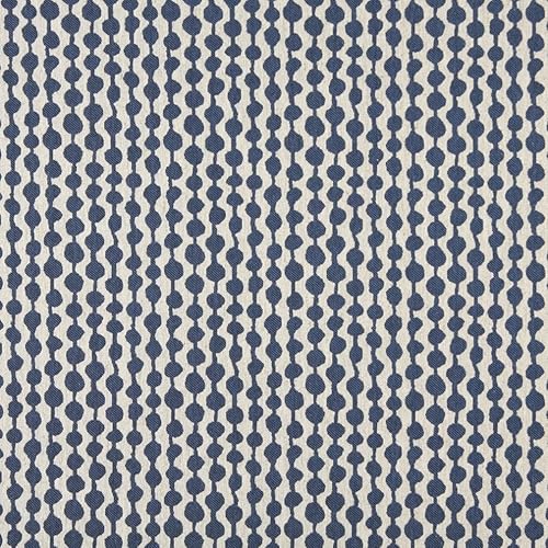 Tela de tapicería de calidad de diseñador a rayas azul y blanco roto por The Yard