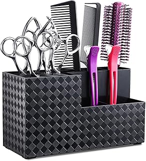 Noverlife Hairdressing Scissors Holder Shears Block, Barber Shop Scissor Organizer Stand, Hairdressing Tools Storage Box for Hairstyling Combs Clips Brushes, Salon Barber Scissor Holder Rack