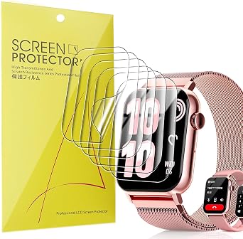 Lamshaw Compatible for Trendia Smart Watches Screen Protector, [6 Pack] Full Coverage TPU Clear Film Compatible for Trendia, iBesi TG09 1.83" Smart Watches 6 Pack