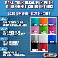Vista 4 de Calcomanía personalizada con nombre, de vinilo, de 50 pulgadas, para ventana de auto/camión