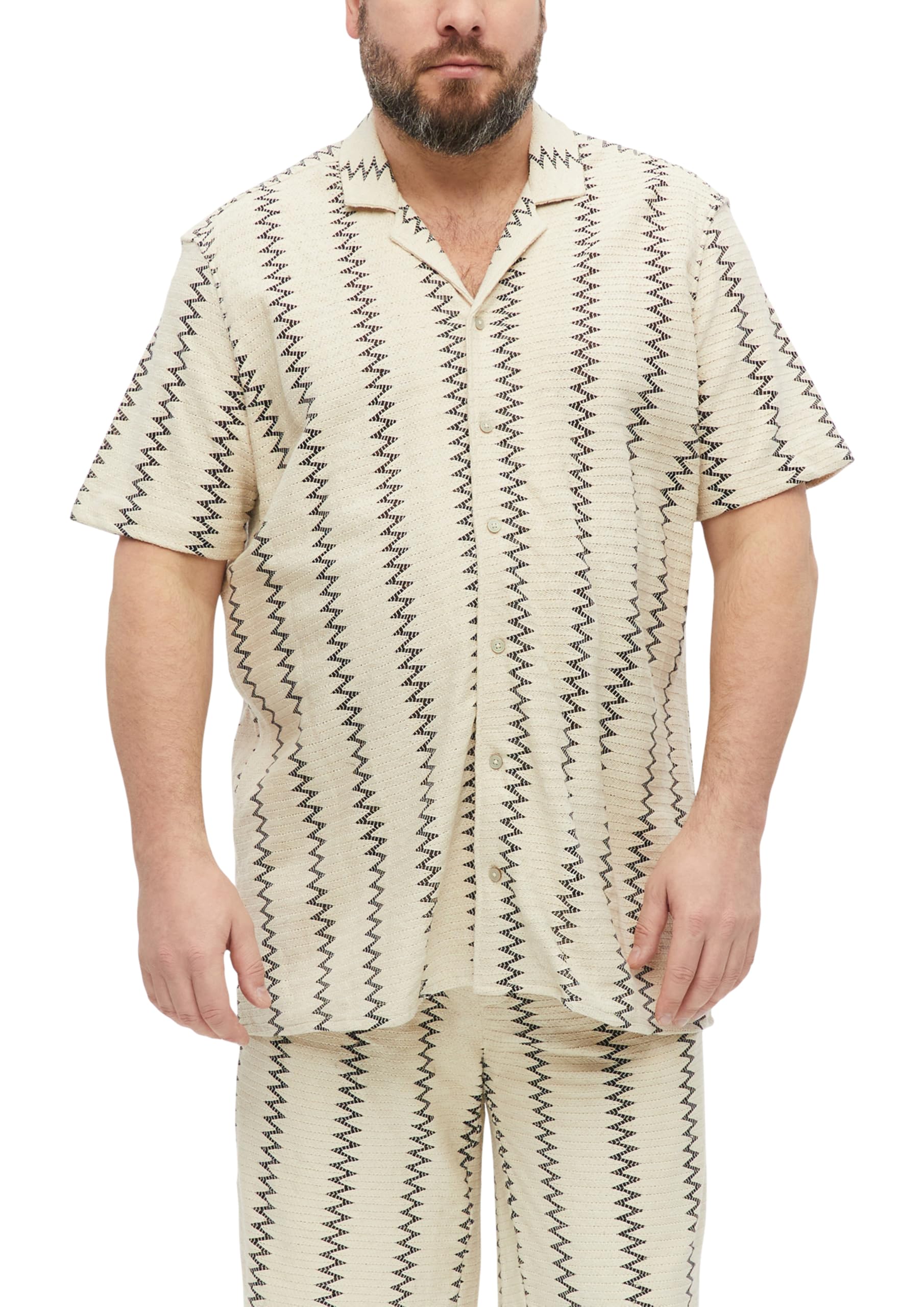 s.Oliver Men's 2181258 Shirt with All-Over Print (Pack of 1), Brown, 4XL