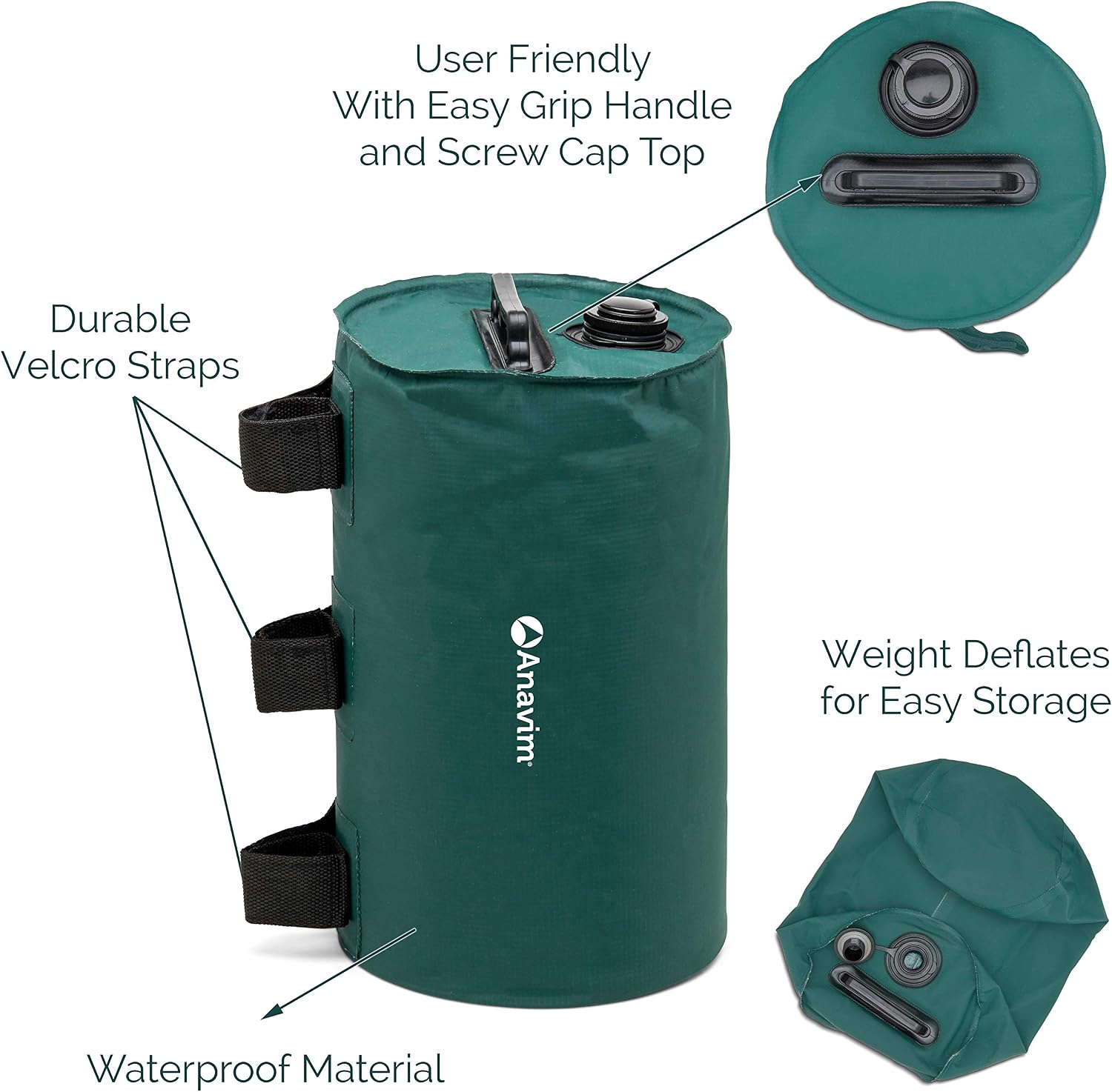 Canopy Water Weights Bag, Leg Weights for Pop up Canopy 2pcs-Pack