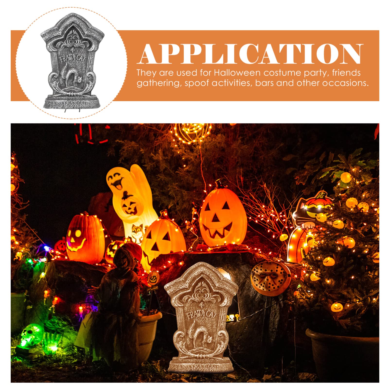 2 sztuki Halloween Nagrobki Decor, halloween wystrój Halloween Nagrobek Dekoracja Nagrobek Craft Halloween Pianka Cmentarz