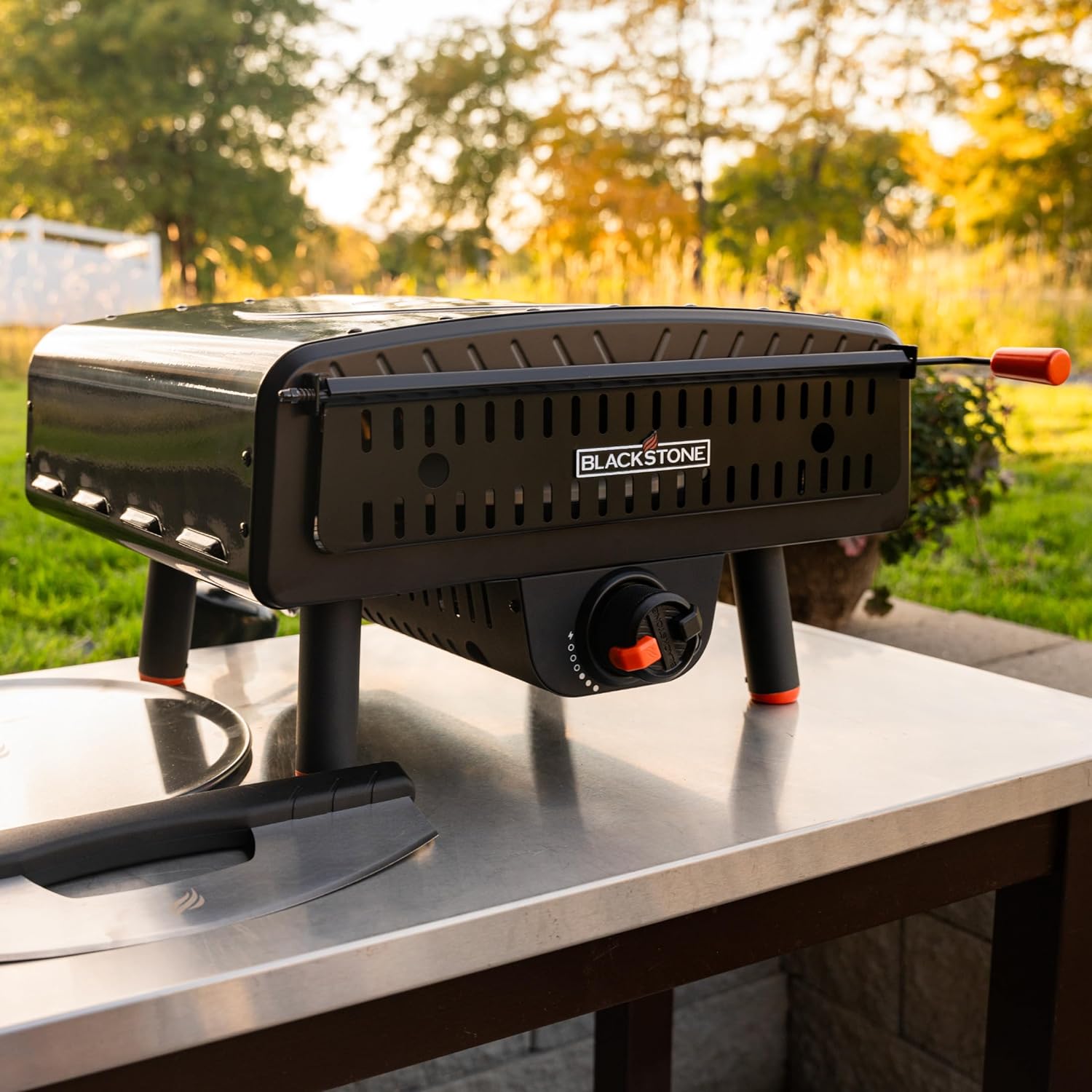 Leggero Black Stainless Steel Gas Outdoor Pizza Oven