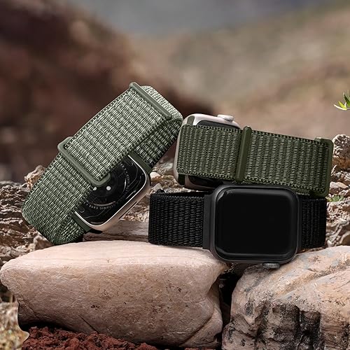 Miniatura 7 de Correa deportiva de nailon suave y transpirable compatible con correas de Apple Watch de 1.496 pulgadas, 1.575 pulgadas, 1.614 pulgadas, 1.654