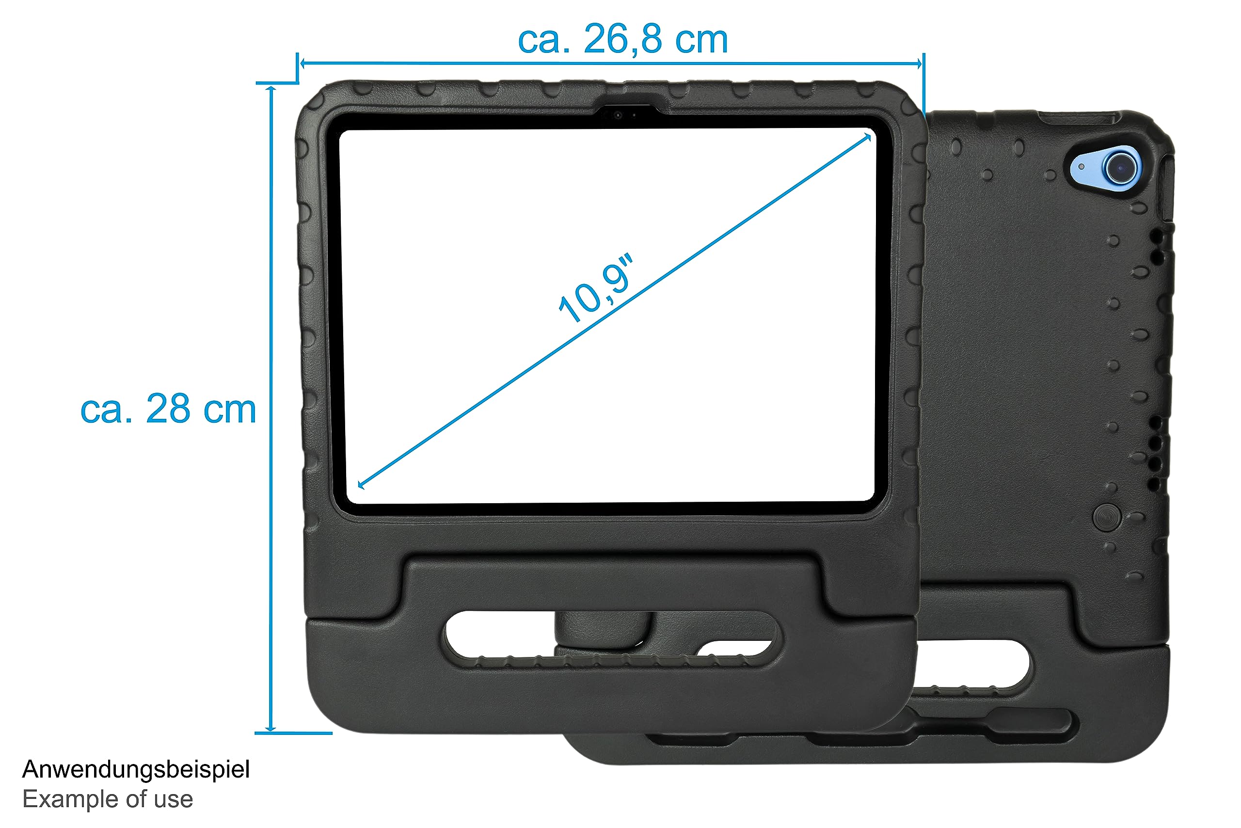 EspZanthic Custodia per iPad (A16) 11a/10a Generazione (2025/2022) con Portapenne e Morbido TPU Bumper, Posteriore Chiaro Trasparente Supporto Sottile per Tablet Cover Antiurto