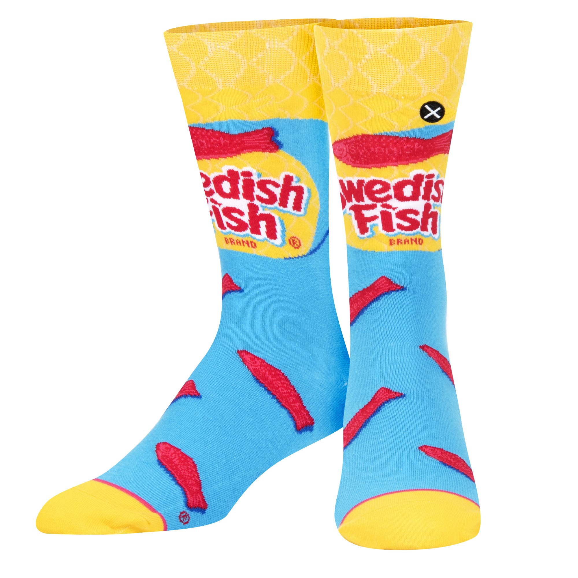 Odd Sox Swedish Fish or Sour Patch Kids Funny Socks for Men & Women, Cotton Crew, Large, Swedish Fish, L